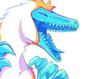 Austroraptor Flat Color Headshot