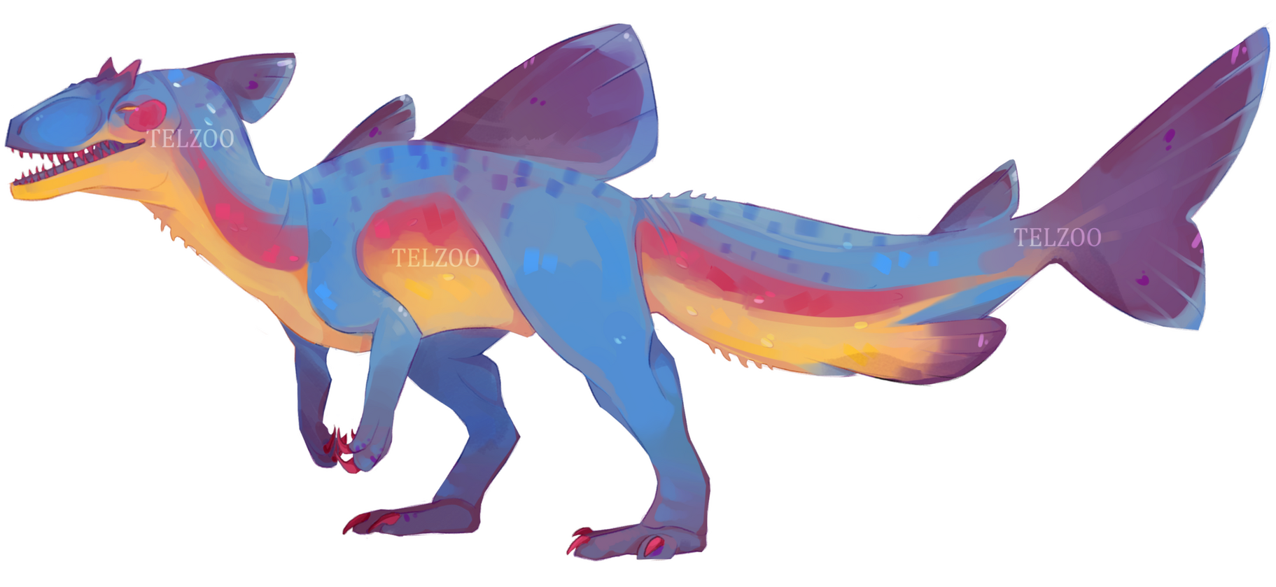 Allosaurus Fullbody Flat