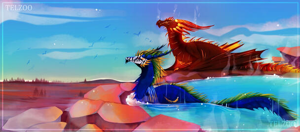 Dragon/Fantasy Fullbody + Background + Extra Character