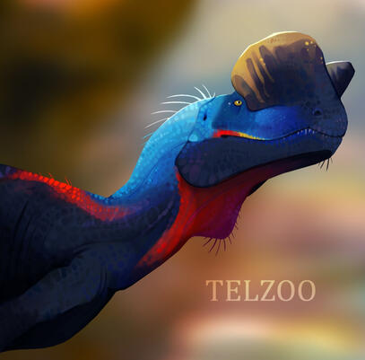 Dilophosaurus Rendered Bust