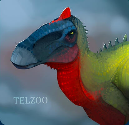 Edmontosaurus Rendered Bust