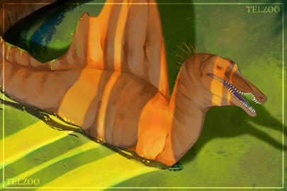 Spinosaurus Rendered Fullbody + Background