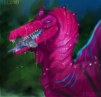 Baby Edmontosaurus Rendered Headshot