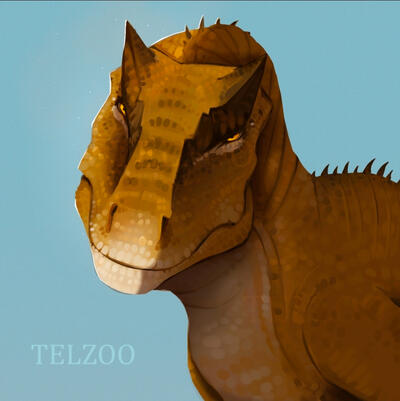 Allosaurus Rendered Bust