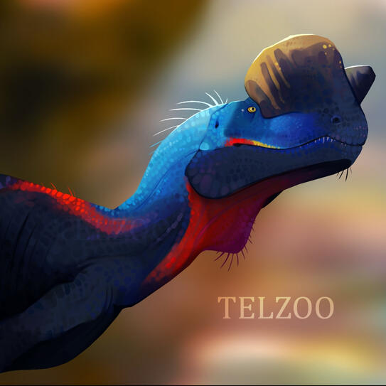 Dilophosaurus Rendered Bust