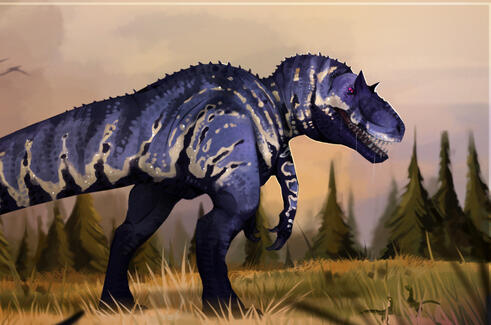 Rendered Allosaurus Fullbody + Background