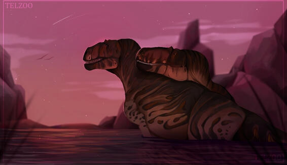 Rendered Torvosaurus Fullbody + Character & Background