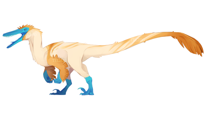 Austroraptor OC Flat Colour Fullbody